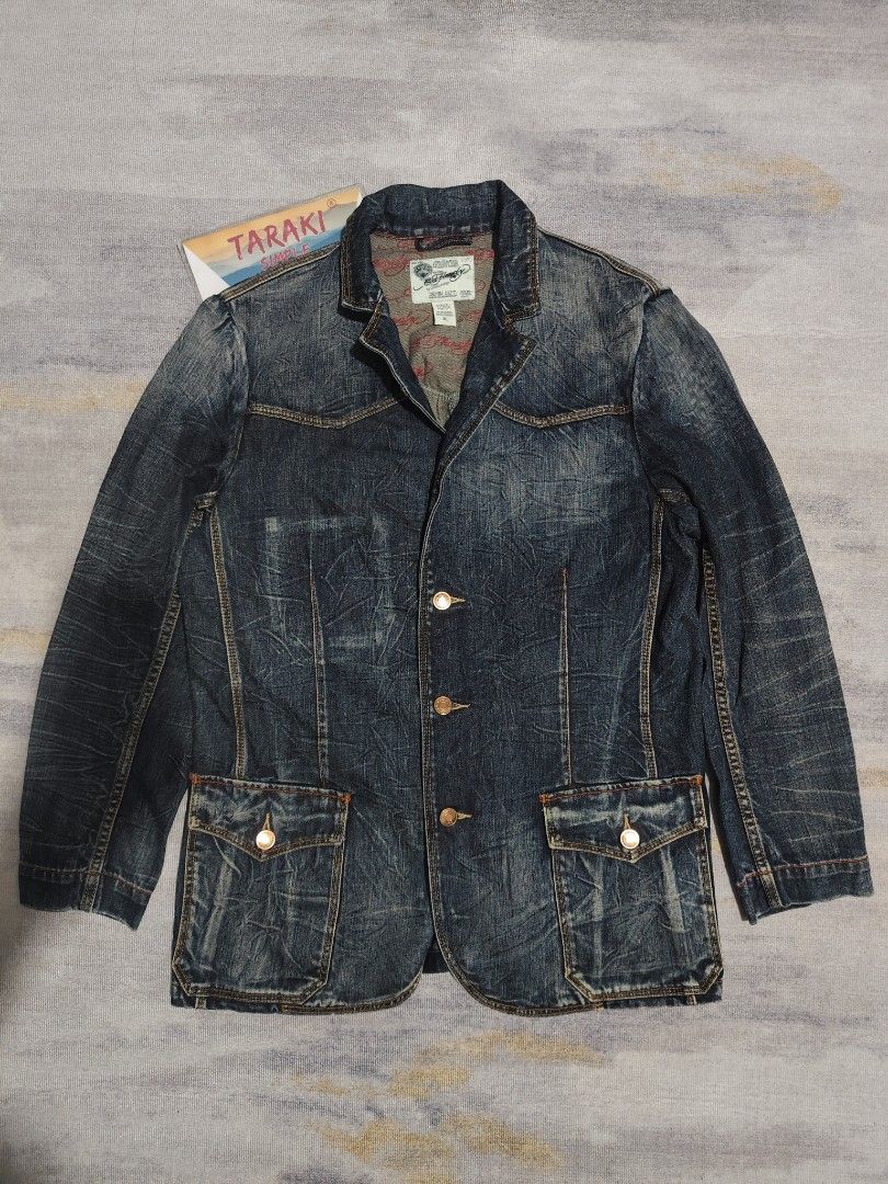 ED HARDY By CHRISTIAN AUDIGIER DENIM (Category: Coats, Jackets and Outerwear) located in Baguio. Submitted by igorotak.111.taraki.com (Listing ID 1437024710, Image 2). Description: ED HARDY V GOOD CONDI NO ISSUE W-23 L-29 CAN FIT L-XL CAN DO DIRECT PM ME THANKYOU 🙏.