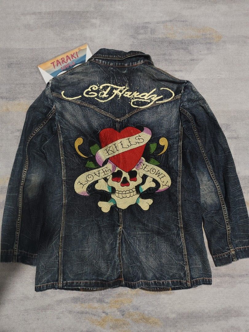 ED HARDY By CHRISTIAN AUDIGIER DENIM (Category: Coats, Jackets and Outerwear) located in Baguio. Submitted by igorotak.111.taraki.com (Listing ID 1437024710, Image 1). Description: ED HARDY V GOOD CONDI NO ISSUE W-23 L-29 CAN FIT L-XL CAN DO DIRECT PM ME THANKYOU 🙏.