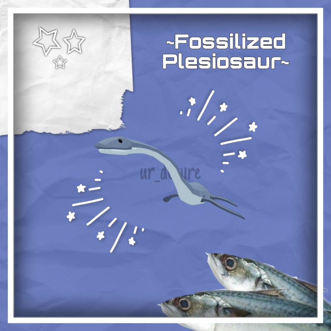 FISCH; Fossilized Plesiosaur (Category: In-Game Products) located in Cotabato. Submitted by ur_decyre (Listing ID 1437184603, Image 1). Description: This fish is used as one of the ingredients to craft the Requiem Rod. Stock: 4 Must be lvl 15 to trade :3 Mode of payment: Gcash DM me if u’re interested in buying ^w^.