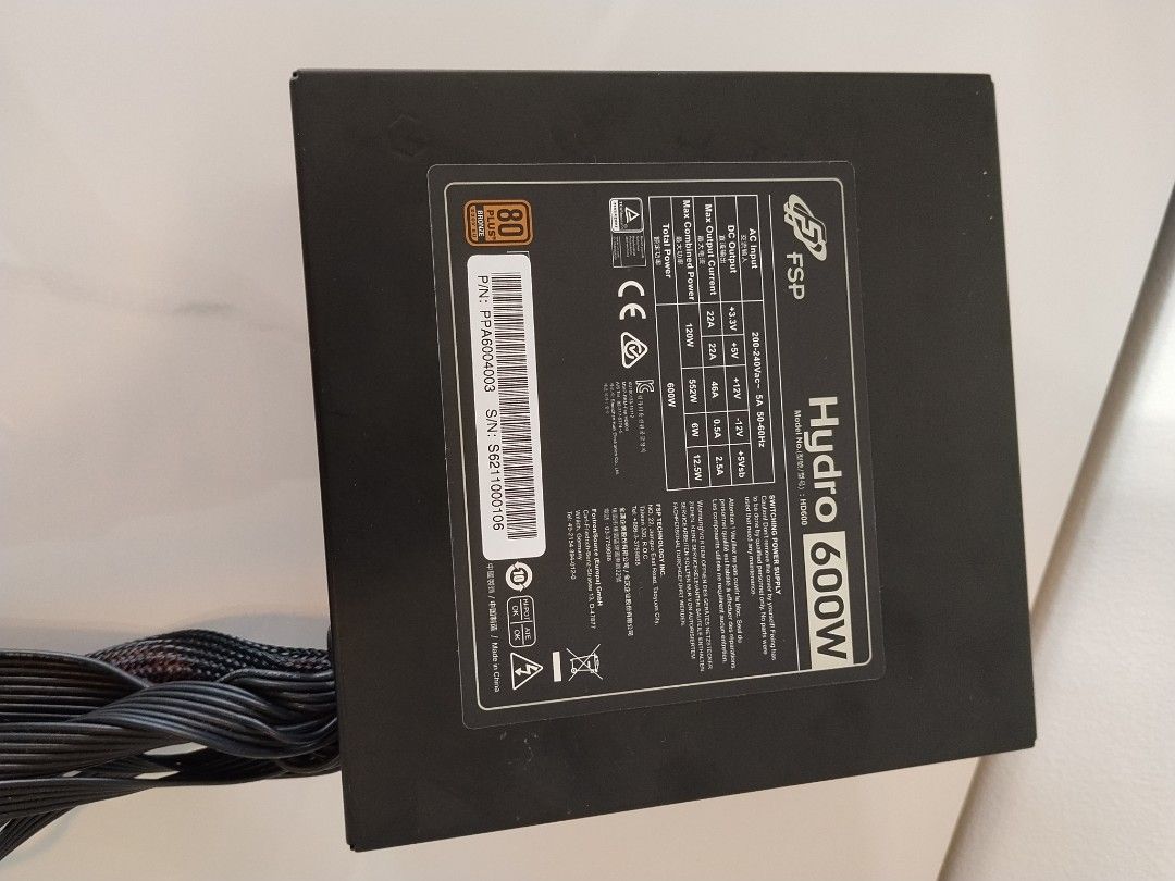 FSP Hydro 600w Power Supply450025941212876801