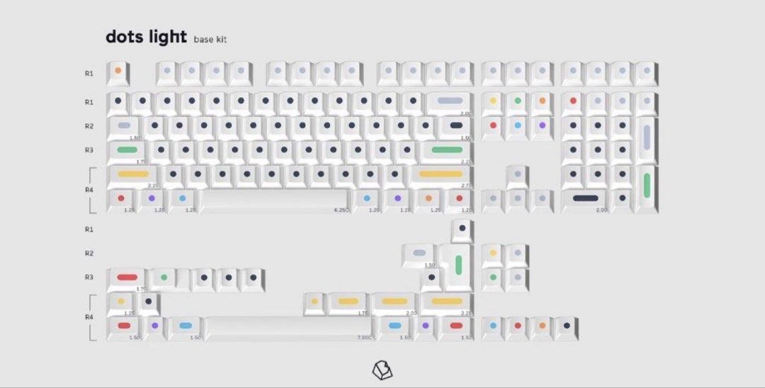 GMK Dots Dark Base Kit Keycaps450244730003148802