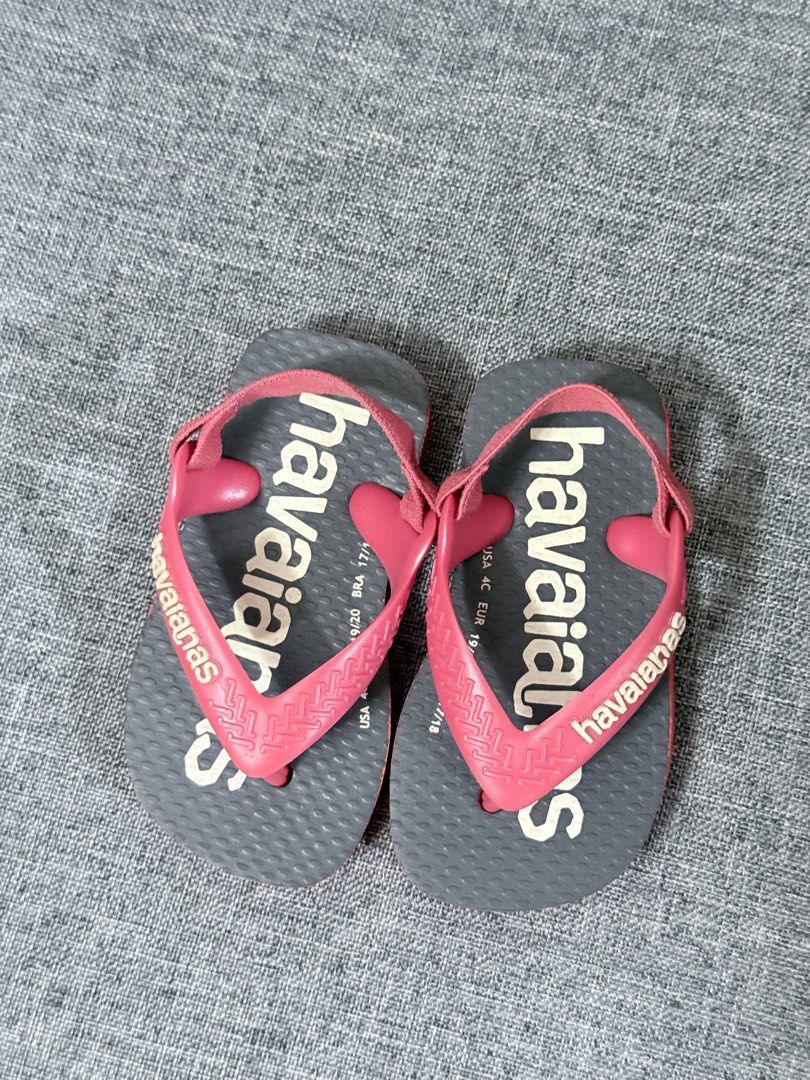 Havaianas Baby Flip-flops (Category: Babies & Kids Fashion) located in Manila. Submitted by jaryzzetecson (Listing ID 1437189204, Image 1). Description: - Havaianas baby flip-flops - Color: Gray and red - Size: 4C (10cm) - Features a secure strap - Comfortable and stylish - Authentic Havaianas logo.