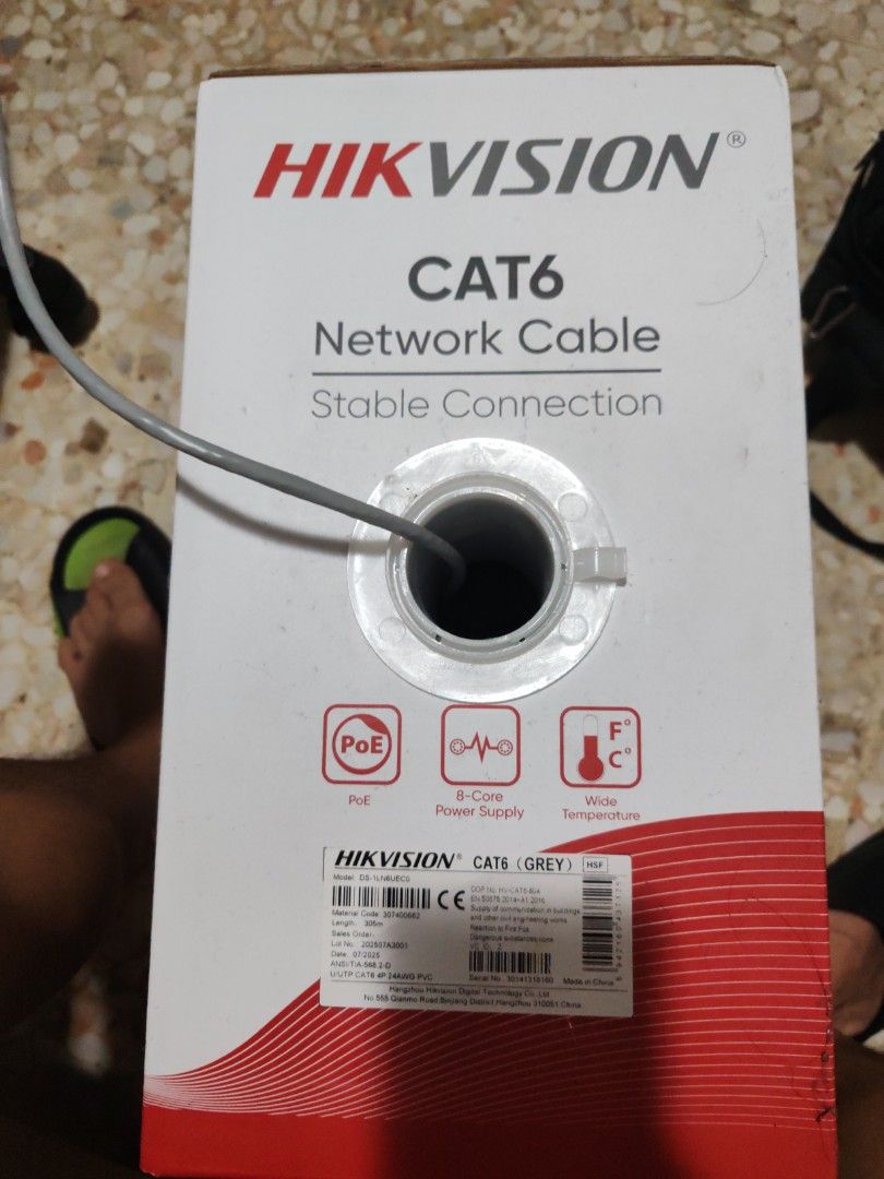 Hikvision CAT6 Network Cable- 120m  remainin box450123313322414081