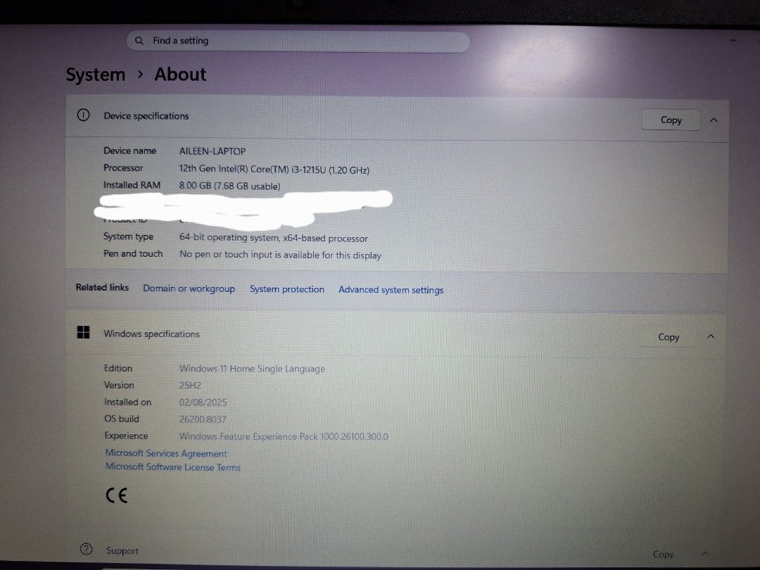 HP Laptop 12th Gen Intel Core i3 (Category: Laptops & Notebooks) located in Manila. Submitted by aileencaya83136 (Listing ID 1437209657, Image 2). Description: Hp Laptop (15") 12th Gen Intel Core i3 512 GB 8GB RAM Windows 11 inclusions: charger laptop bag box w/ receipt less than a year nagamit at ilang beses lang. sobrang smooth. no issue. no dents. no scratches. pwedeng pwede sa maarte at maselan. pang wfh at mga estudyante. 📌imus cavite.