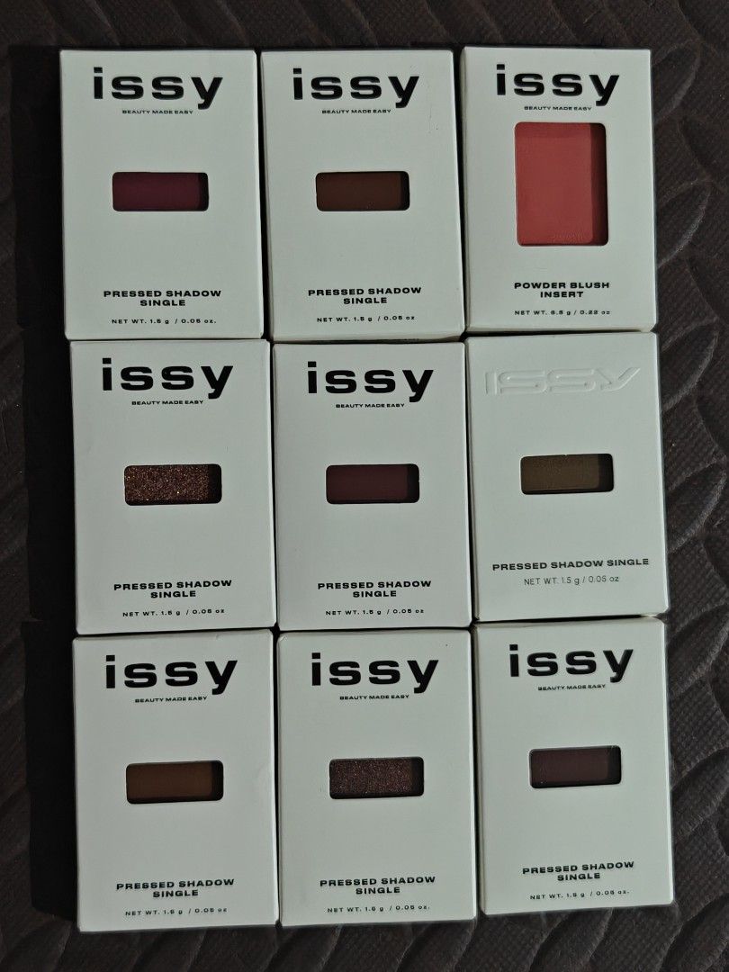 Issy Palette with Blush and Eyeshadow Powder (Complete Set (Category: Makeup) located in Mandaluyong City. Submitted by dainxxx (Listing ID 1437179635, Image 3). Description: Sold as set 8 Eyeshadow 1 Blush 1 Issy Palette.