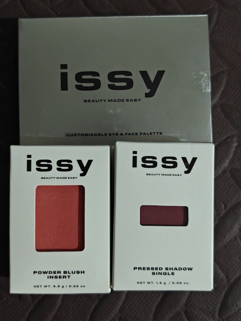 Issy Palette with Blush and Eyeshadow Powder (Complete Set (Category: Makeup) located in Mandaluyong City. Submitted by dainxxx (Listing ID 1437179635, Image 2). Description: Sold as set 8 Eyeshadow 1 Blush 1 Issy Palette.