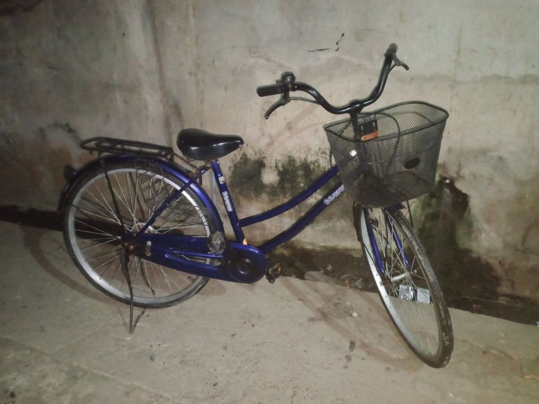 Japanese Bike with Basket (Category: Bicycles) located in Jaen. Submitted by bravefalcon_a725c1 (Listing ID 1437017769, Image 2). Description: NEGOTIABLE ANG PRICE - Japanese bike - Includes basket and rear rack - Features a center stand - Comfortable seat and curved handlebars - In good working condition loc: baesa, Quezon City| Science City Of Muñoz, Nueva Ecija | Jaen, Nueva Ecija.