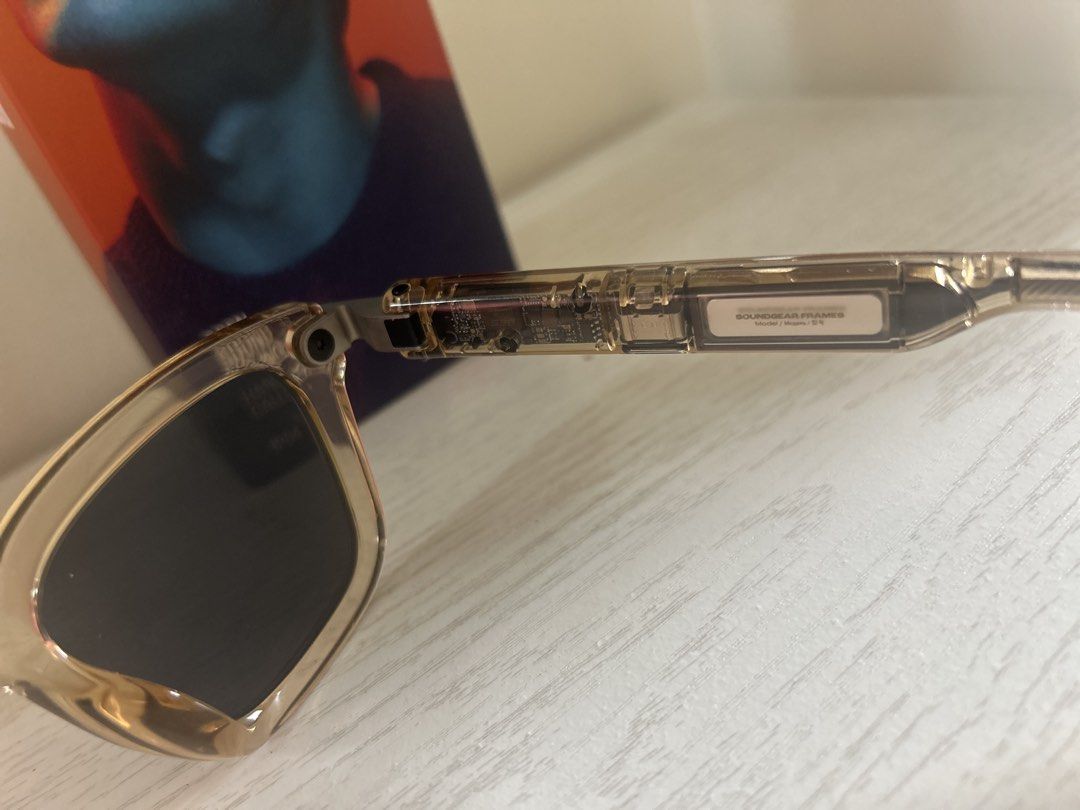 JBL Soundgear Frames (Category: Headphones & Headsets) located in Manila. Submitted by loriemar24 (Listing ID 1437037345, Image 3). Description: Slim, stylish sunglasses with JBL OpenSound technology, two mics for hands-free calls, and 8 hours of playtime Very well loved abd in oerfect condition. Including box and all inclusions (microfiber cloth, charger, instruction manual) See https://jblstore.com.ph/products/jbl-soundgear-frames?variant=40613
