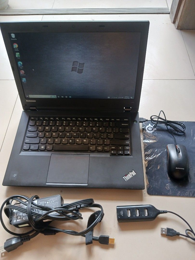 Lenovo ThinkPad Laptop with Accessories (Category: Laptops & Notebooks) located in Catbalogan. Submitted by ian_n884 (Listing ID 1437129314, Image 1). Description: Laptop Lenovo Thinkpad L440 Core i5 Processor 4GB RAM 128GB SSD 1.5-2.5 hrs battery life smooth hiya gamiton diri ma-lag Location: Catbalogan City (pick-up ONLY).