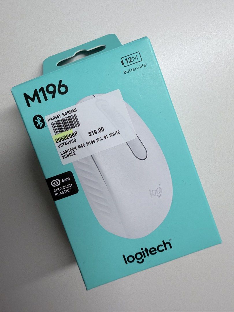 Logitech M196 Wireless Bluetooth Mouse - White450360971290234880
