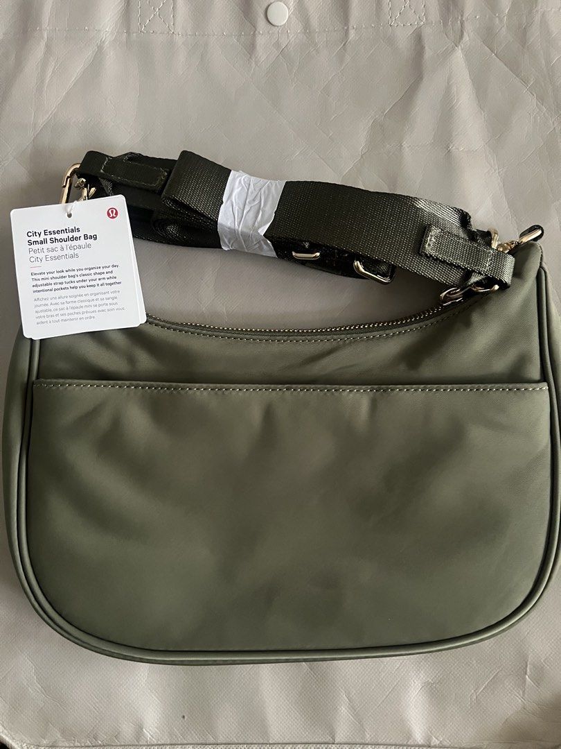 Lululemon City Essentials Small Shoulder Bag (Category: Cross-body Bags) located in Quezon City. Submitted by worldofC (Listing ID 1437035767, Image 3). Description: Brand new and authentic On hand Color: Bay leaf.