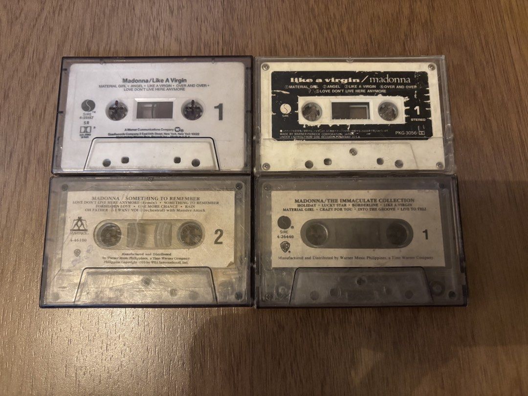 Madonna Cassette Tape (Category: CDs & DVDs) located in Manila. Submitted by rsmsn (Listing ID 1437032705, Image 1). Description: Php 150 each. No cassette booklet. Seller not sure regarding condition (no cassette player). .