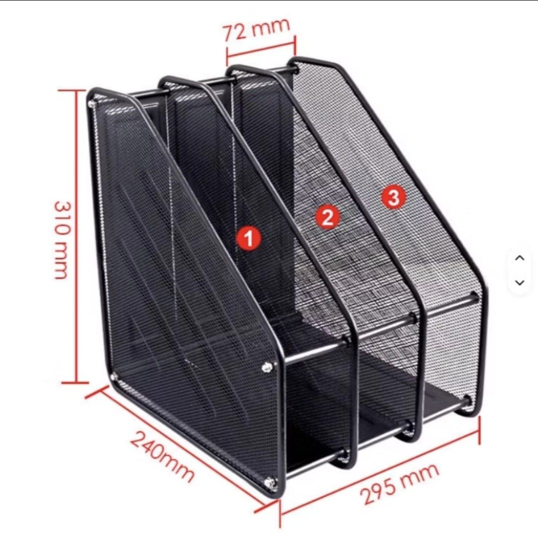 Metal Mesh File Organizer Magazine/File Rack Desk Organizer - Metal ...