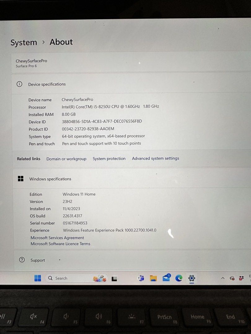 Microsoft Surface Pro 6 - Intel i5, 8GB RAM450816871666831361