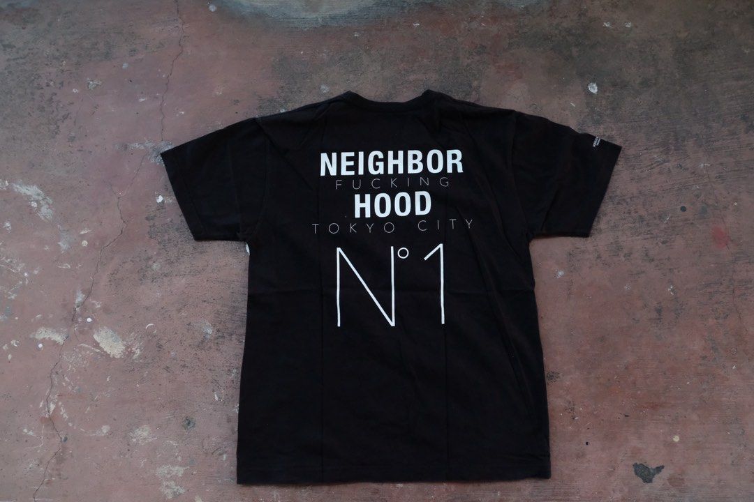 neighborhood shirt (Category: Tshirts & Polo Shirts ) located in Cainta. Submitted by plus.eighty.one (Listing ID 1437023746, Image 2). Description: neighborhood shirt size M pit to pit 19 shoulders 18 length 26 condition : 9/10.