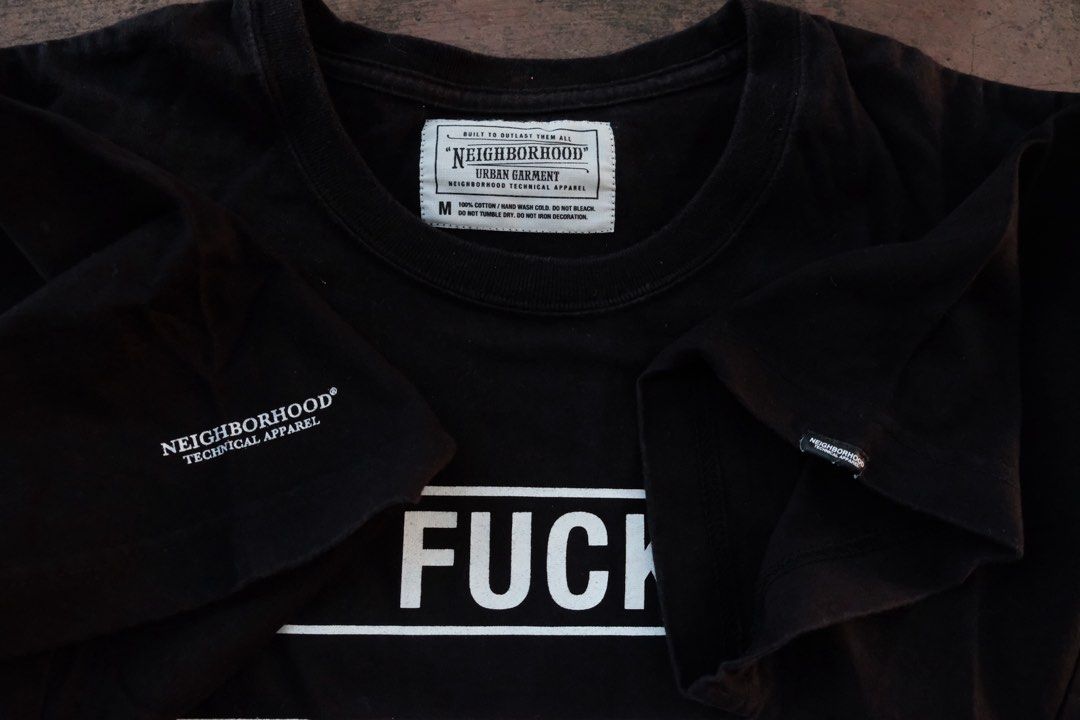 neighborhood shirt (Category: Tshirts & Polo Shirts ) located in Cainta. Submitted by plus.eighty.one (Listing ID 1437023746, Image 3). Description: neighborhood shirt size M pit to pit 19 shoulders 18 length 26 condition : 9/10.