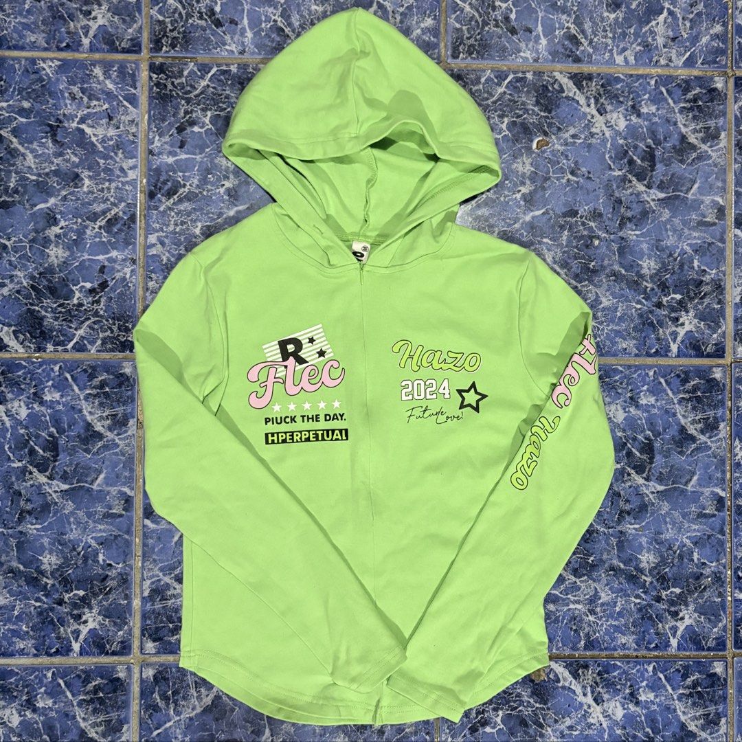 Neon Green Jacket (Category: Coats, Jackets and Outerwear) located in Manila. Submitted by ccarchives (Listing ID 1437186468, Image 1). Description: small-medium.
