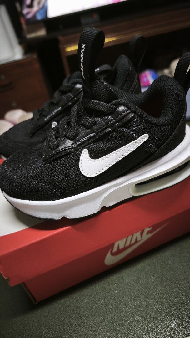 Nike Air Max INTRLK LITE Shoes (Category: Babies & Kids Fashion) located in Quezon City. Submitted by rufanny (Listing ID 1437194251, Image 1). Description: - Black and white Nike Air Max infant shoes. - Features a white Nike swoosh. - box included -size 6C. The Nike Air Max INTRLK Lite Big Kids' Shoes are a great addition to their casual wardrobe, crafted with a shaped ankle collar along with two pull loops to the heel and tongue coupled with a 