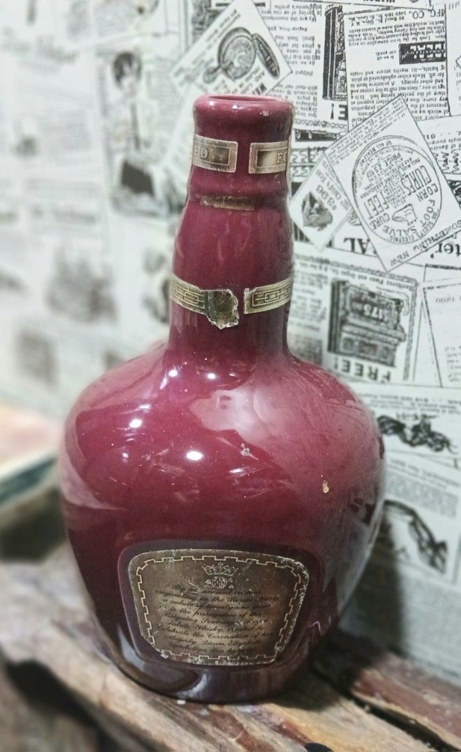 Old Chivas Brothers Royal Scotch Whisky Empty Bottle (Category: Vintage Collectibles) located in Paranaque City. Submitted by makalumavintagestoreph (Listing ID 1437062413, Image 3). Description: Old Chivas Brothers Royal Scotch Whisky Empty Bottle - This is a ruby-colored ceramic bottle Condition: As is (Well used) Size: 20 cm X 12 cm Price: P800 *SEE PHOTOS FOR IMPERFECTIONS *MISSING CAP.