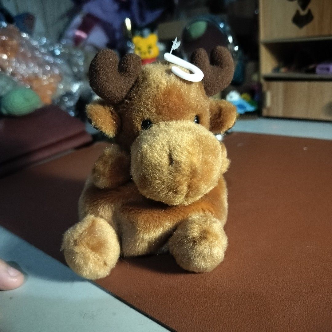 Palm Pals Moose Plush Toy (Authentic, with tag) (Category: Plushies & Soft Toys) located in Bocaue. Submitted by chilly.beans (Listing ID 1437106306, Image 2). Description: - Adorable Palm Pals moose plush toy, selling it tho since I wanted a cow not a moose 💌 - Soft, brown fur - Cute face and small antlers - Includes brand tag Mode of payment: Gcash 💰📲 *Please send screenshot as proof of payment* Buyer will cover the shipping fee 💌 Lalamove 