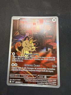 gold night stretcher pokemon card Meowth - 56/64