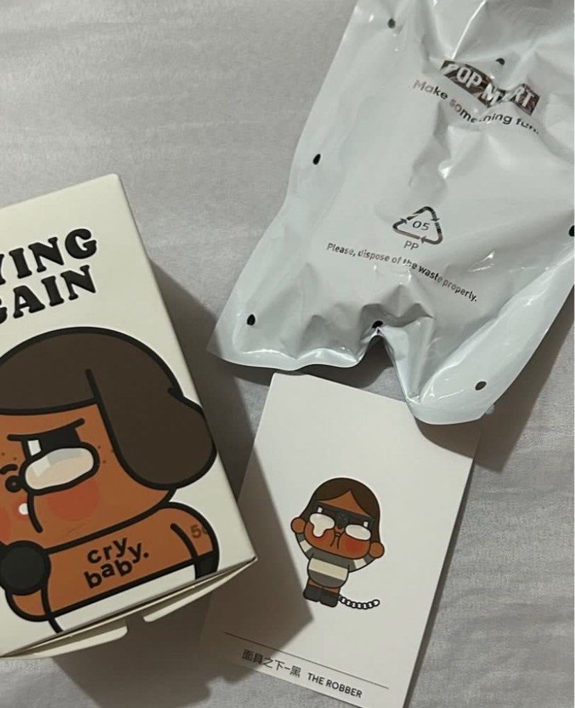 POP MART Crybaby Crying Again The Robber (Category: Designer & Blind Box Toys) located in Quezon City. Submitted by irishnicoleb (Listing ID 1437045497, Image 2). Description: Opened box but unsealed plastic. .