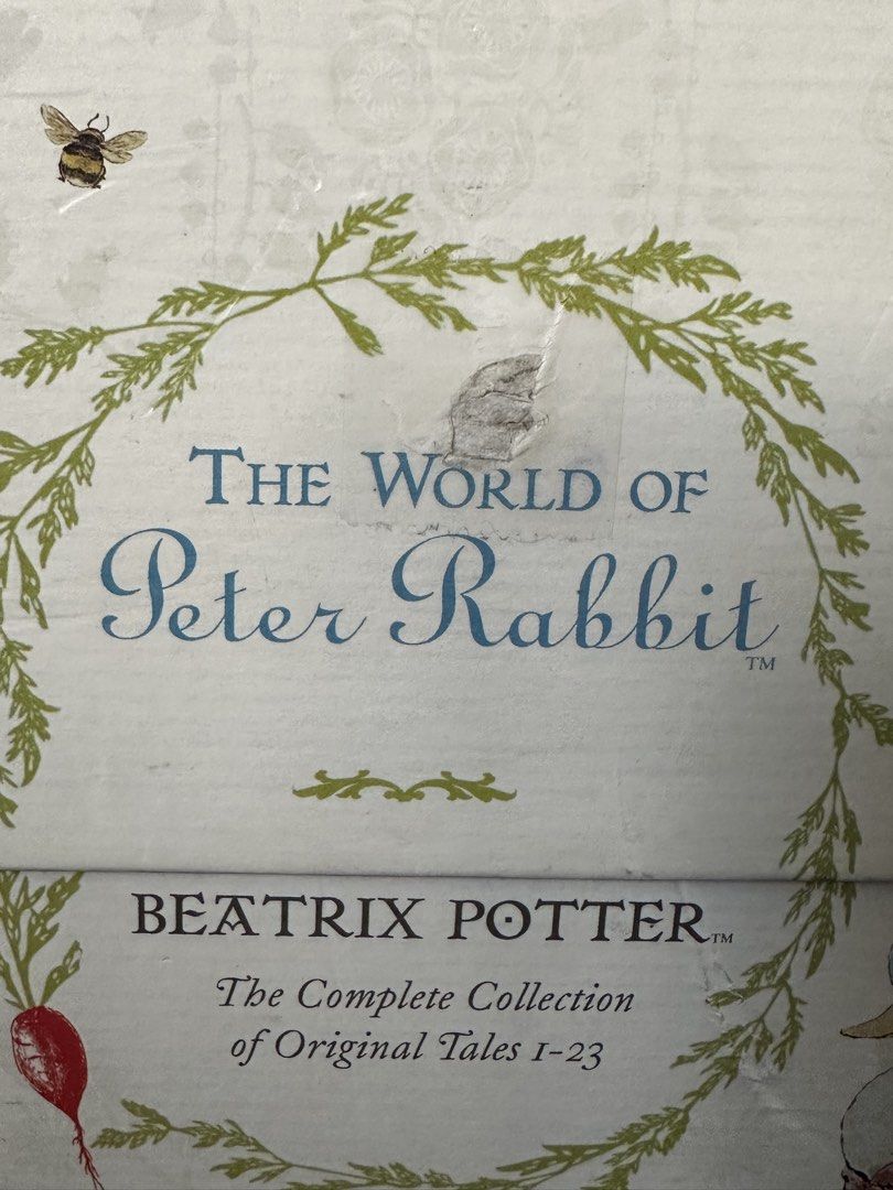 Visible Flaws Peter Rabbit Complete Collection (Category: Storybooks) located in Quezon City. Submitted by ghessie (Listing ID 1437180363, Image 3). Description: I’m selling a collection of pre-loved books that has flaws ✨ Details: with dust cover each, has some flaws 📦 Note: The box has minor dents/flaws, but this does not affect the books themselves. 📸 Transparency first! You can request actual photos to check the condition before purchasing.