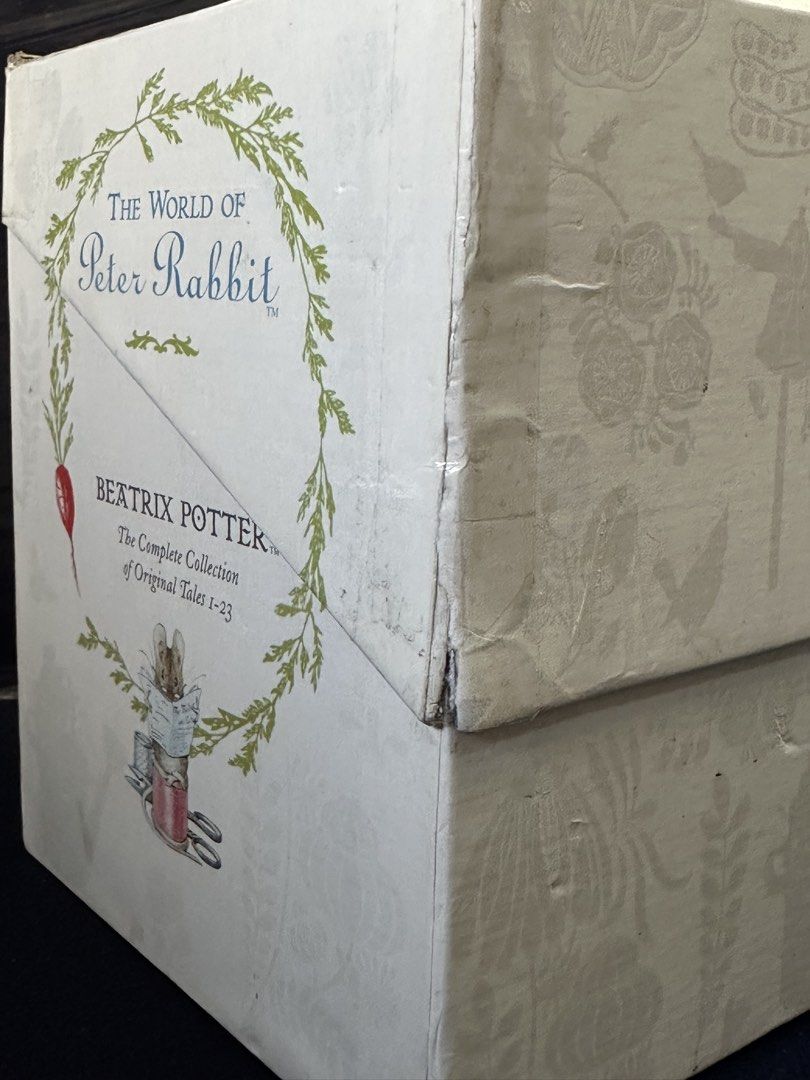 Visible Flaws Peter Rabbit Complete Collection (Category: Storybooks) located in Quezon City. Submitted by ghessie (Listing ID 1437180363, Image 2). Description: I’m selling a collection of pre-loved books that has flaws ✨ Details: with dust cover each, has some flaws 📦 Note: The box has minor dents/flaws, but this does not affect the books themselves. 📸 Transparency first! You can request actual photos to check the condition before purchasing.