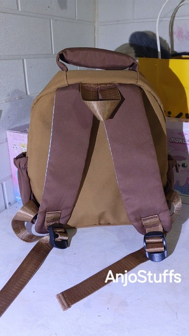 School Bag Capybara (small) (Category: Backpacks) located in Caloocan City. Submitted by anjostuffs (Listing ID 1437118872, Image 2). Description: - Capybara School Bag small (Preloved) - Almost brand new condition - Water bottle for size reference only (pocary Sweat 500ml).