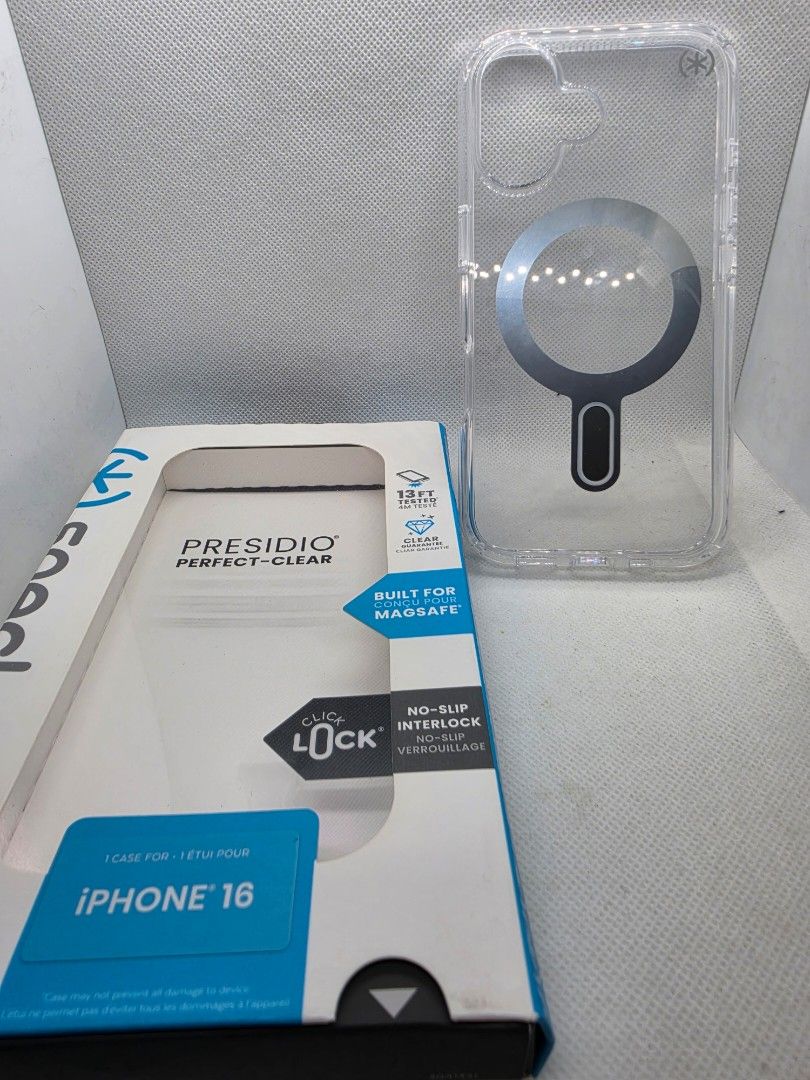 Speck presidio clear for iphone 16 (Category: Cases & Sleeves) located in Las Pinas. Submitted by jhered (Listing ID 1437081153, Image 1). Description: sale brandnew original with magsafe sale for 1500 las pinas area.