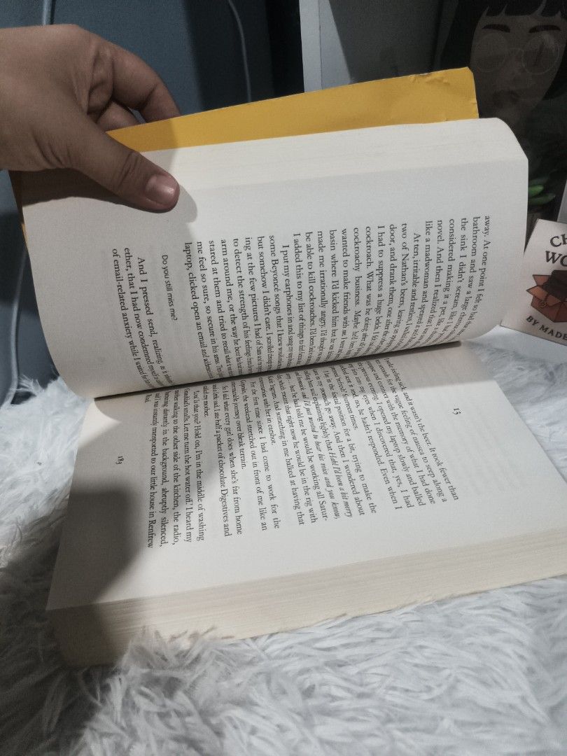 Still Me by Jojo Moyes (Category: Storybooks) located in Cabuyao City. Submitted by chaptersandwonders143 (Listing ID 1437116666, Image 3). Description: - "Still Me" by Jojo Moyes, large paperback edition. - Fiction novel published by Penguin. - Follows Lou Clark's journey in New York. - Features a bee sticker on the front cover. - Pages are clean and the spine is intact..