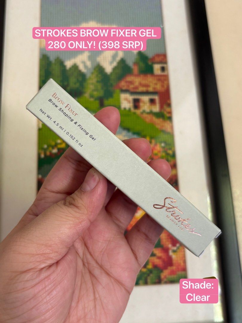 STROKES BROW GEL FIXER IN CLEAR (Category: Makeup) located in Malolos. Submitted by swatchandslayph (Listing ID 1437106136, Image 1). Description: Prices and shades on pic All onhand All brand new and sealed All below SRP Pay as you order Can do pick up, lalamove and ship via J&T Loc: Malolos, Bulacan MOP: Maribank PM if interested! ❤️.