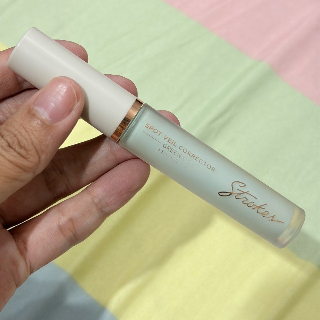 Strokes Spot Veil Corrector - Green (Category: Makeup) located in Taytay. Submitted by gelliace7 (Listing ID 1437191294, Image 1). Description: Strokes Color Corrector Shade: Green Used 3-4x just for spot concealing RFS: decluttering Location: Rizal SF shouldered by the buyer can be shipped via Lalamove / J&T.