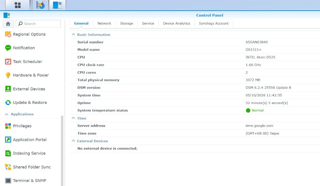 Synology DS1010+ 5-Bay NAS Server450129551447173124
