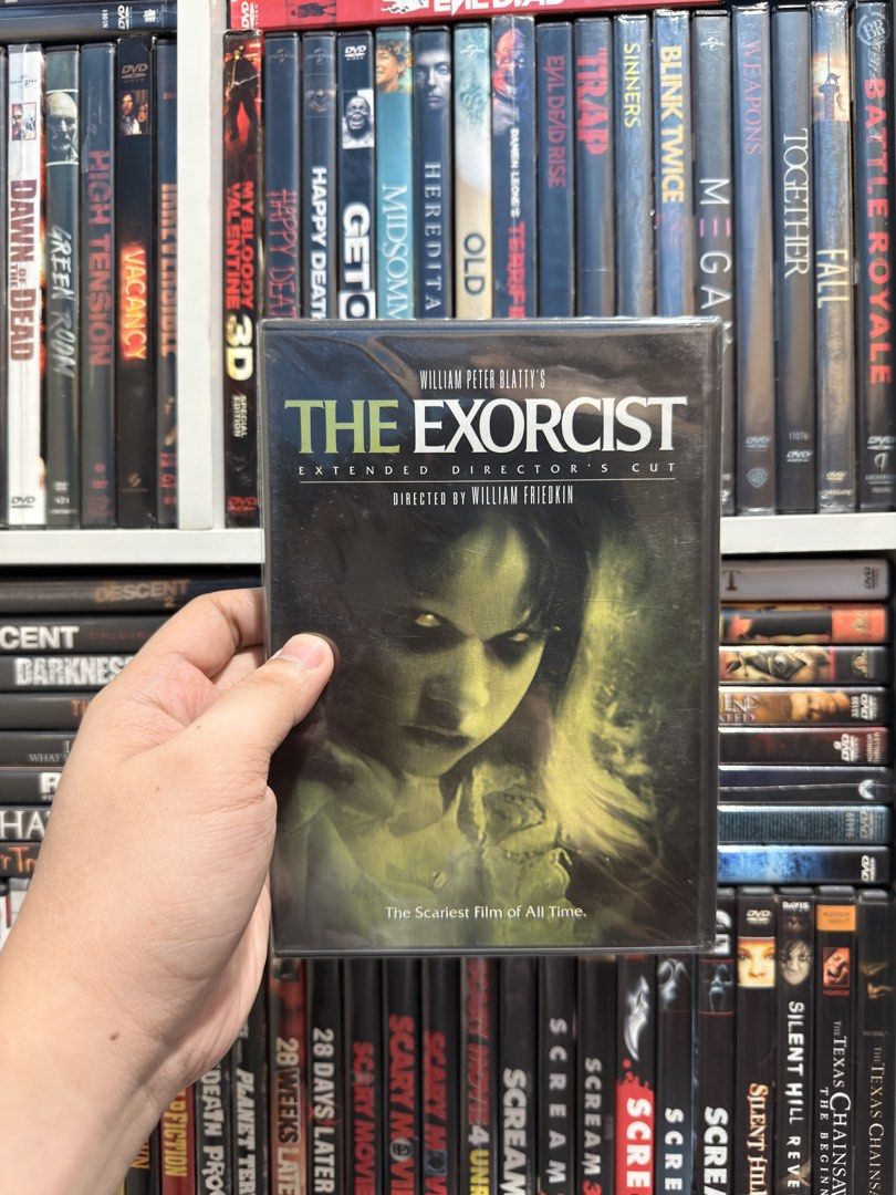 The Exorcist Extended Director's Cut DVD (Category: CDs & DVDs) located in Manila. Submitted by daddygojo (Listing ID 1437174735, Image 1). Description: - The Exorcist: Extended Director's Cut DVD - Features William Peter Blatty's The Exorcist - Directed by William Friedkin - Includes special features - In original packaging - Back of case highlights features and cast - Rated R.