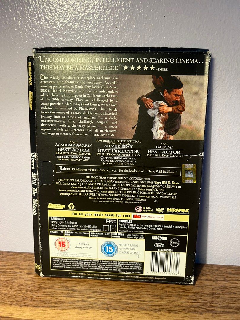 There Will Be Blood (2007) - DVD [REGION 2] (Category: CDs & DVDs) located in Taytay. Submitted by shivroy16 (Listing ID 1437131741, Image 2). Description: mop: gcash/paymaya mod: lalamove or any delivery app can send more pics upon request sf shouldered by buyer .