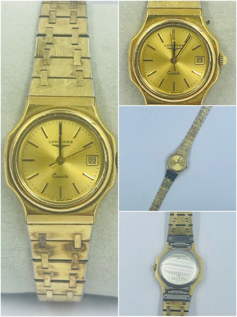 Vintage longines watch (Category: Women's Watches) located in Tandag. Submitted by curatedwatchesph (Listing ID 1437073347, Image 1). Description: Womens longines watch In good and working condition Watch head in Very good condition. Only the bracelet has fading on gold finishing Shipping via LBC. DM for details.