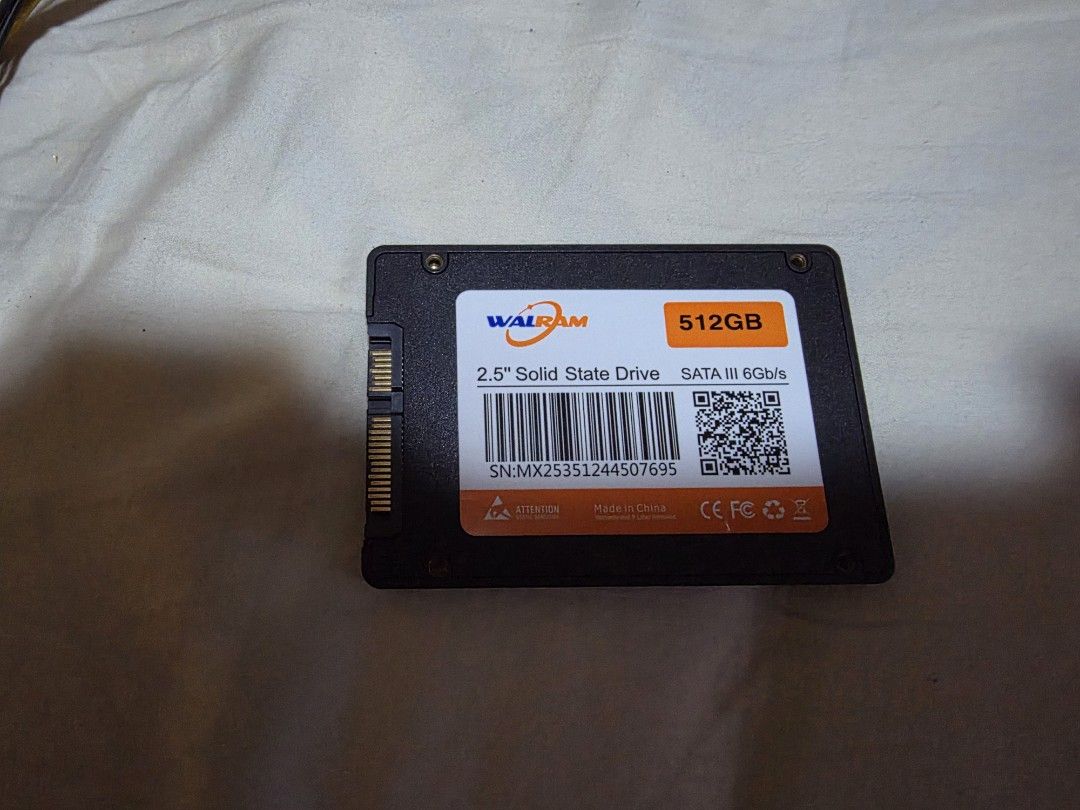 Walram 512GB 2.5" SSD (Category: Computer Parts) located in Manila. Submitted by sound.solution (Listing ID 1437041314, Image 2). Description: - Walram 2.5" Solid State Drive - 512GB Storage Capacity - SATA III 6Gb/s Interface with working windows os 100% Health smooth condition.