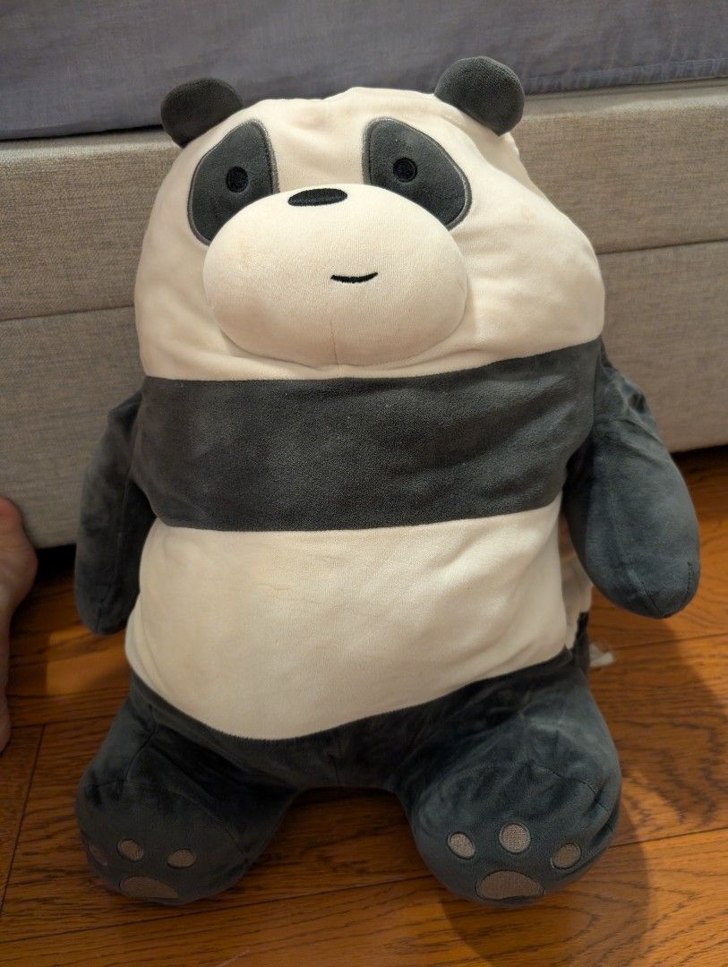 We Bare Bears Panda Plush Toy miniso (Category: Plushies & Soft Toys) located in Caloocan City. Submitted by jnnyteh-16269 (Listing ID 1437104684, Image 1). Description: - We Bare Bears Panda plush toy. - Classic black and white panda design. - Soft and cuddly material. - Features cute face and paw details. - Ideal for fans of the show..