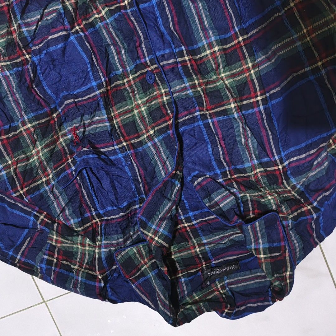 Yves Saint Laurent Plaid Pajama Set (Category: Sleep and Loungewear) located in Manila. Submitted by preciousma24494 (Listing ID 1437136476, Image 2). Description: YSL PAJAMA SET FOR MEN🔥 📍Like new 📍No issues 📍Authentic YSL 📍size:M-L Mine:500.