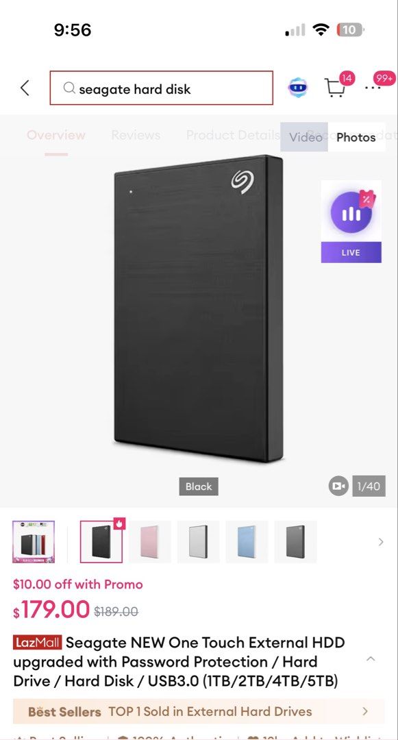 2TB Seagate NEW One Touch External HDD - USB 3.0451418176944220160