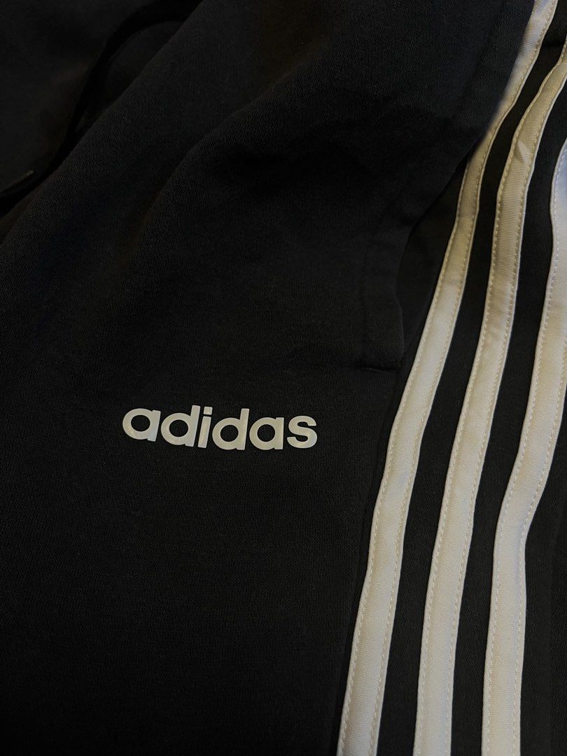 A1 Adidas Sweatpants / Joggers (Three Stripes) (Category: Joggers) located in Dasmarinas. Submitted by kai2728 (Listing ID 1437324378, Image 2). Description: Adidas Sweatpants/Jogger (3 stripes A1) Condition: 8.5/10 Color: Black (may appear slightly different due to lighting) Large on tag Length: 38” Waist: 30”-35” Leg opening: 5.5” 450 + SF Shipping fee to be shouldered by the buyer Pick up, lalamove, or Jnt only Payment first.