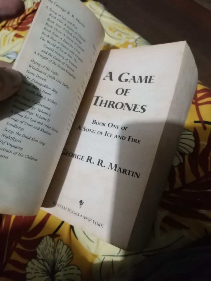 A Game of Thrones (Category: Storybooks) located in Makati City. Submitted by booksbymarvin (Listing ID 1437211528, Image 2). Description: For sale Paperback. In good condition MOD, MOP: LBC GRAB, GCASH, BPI.