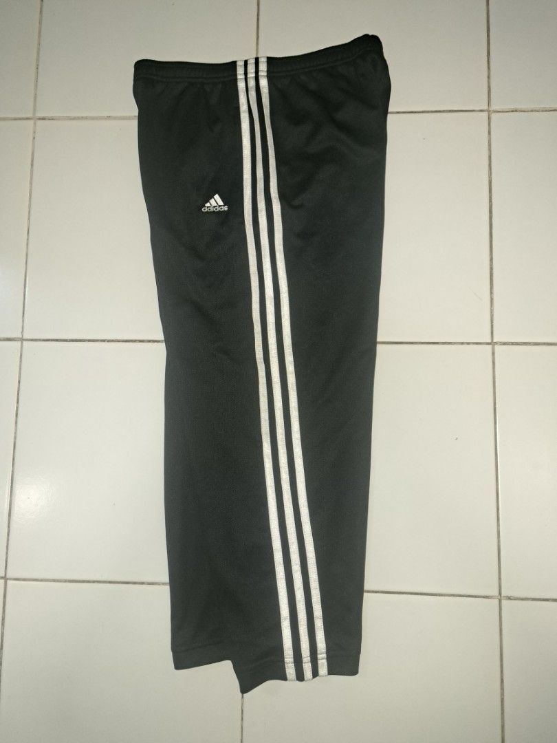 Adidas 3 stripes ankle length track pants (Category: Joggers) located in Quezon City. Submitted by madshoppe (Listing ID 1437344975, Image 2). Description: W13xL31 Ankle length authentic good condi.