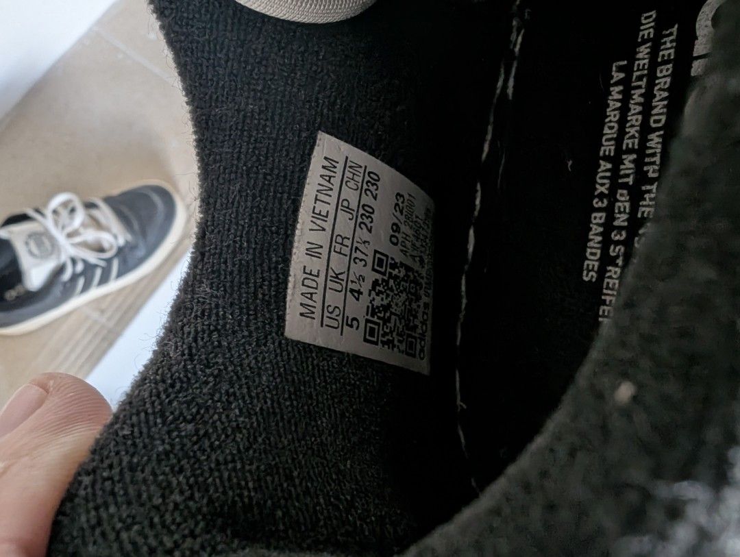 Adidas Rivalry Low (Category: Sneakers) located in Santa Rosa. Submitted by vansting (Listing ID 1437217137, Image 2). Description: - Adidas black and white sneakers - Features Adidas logo and three stripes - Made in Vietnam - Size: US 5, UK 4.5, FR 37, JP 230, CHN 230 - White laces and white sole slightly negotiable.