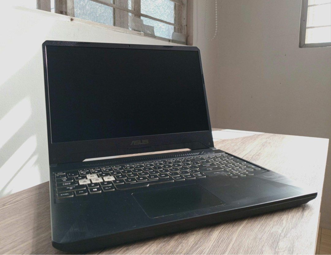 ASUS TUF FX505DT Gaming Laptop (Category: Laptops & Notebooks) located in Antipolo. Submitted by joaquinangeless (Listing ID 1437257677, Image 2). Description: Issues: - Broken speakers (need replacement) - Charger (may angle lang na umaandar) - Dust scratches sa screen - normal sa 5 yr old laptop - Ryzen 5 3rd gen - GTX 1650 - 1TB HDD - New 512 GB SSD M.2 - 16 GB RAM DDR4.