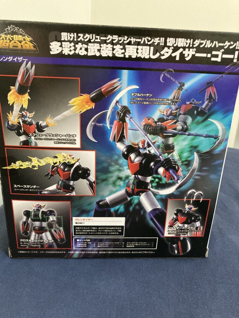 Bandai Super Robot Chogokin Grendizer Figure (Category: Figurines & Statues) located in Pasig City. Submitted by jevr1109 (Listing ID 1437220243, Image 2). Description: Brand new, unopened Bandai Super Robot Chogokin Grendizer figure. .