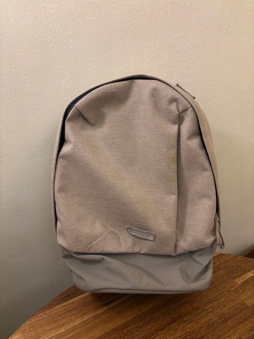 Bellroy Classic Compact Backpack in Saltbush (Category: Backpacks) located in Makati City. Submitted by disrepair (Listing ID 1437307958, Image 1). Description: Designated sleeve fits a 13” laptop Scaled-down size, for smaller frames or shorter days Quick-access front zip pocket, with built-in key clip Internal mesh zip pocket for valuables Padded iPad / A5 document sleeve Water-resistant, soft-lined sunglasses pocket on top Contoured, rolled-edg