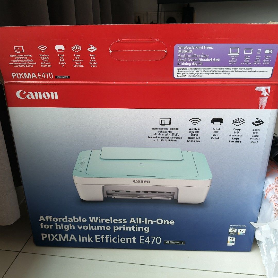 Canon PIXMA E470 Wireless All-in-One Printer451080522249676801