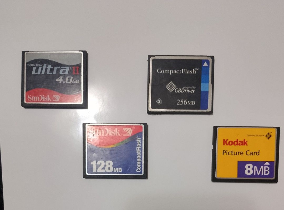 Compact Flash (CF card) (Category: Memory & SD Cards) located in Antipolo. Submitted by shutter_hub (Listing ID 1437356802, Image 1). Description: Compact Flash (Cf Card) 4gb - 2k 256mb - 1.5k 128mb - 1k 8mb - 500.
